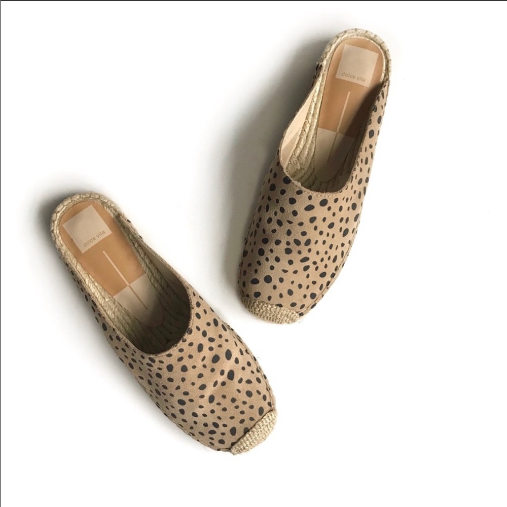 NEW Dolce Vita Leopard Print Espadrilles Slides